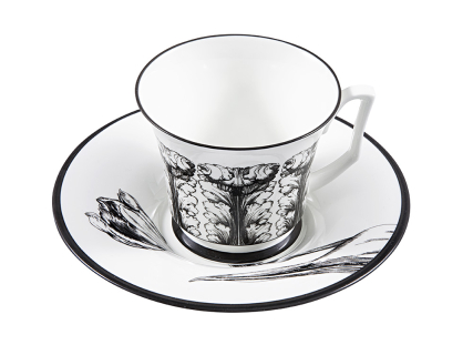 Подарочный набор чашка с блюдцем, форма Юлия рисунок Сысоев Волшебный сад IV арт. 81.30915.00.1, 