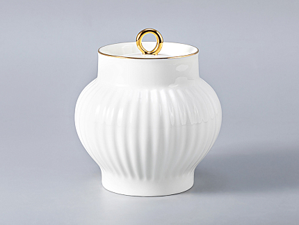 Сахарница форма Волна рисунок Золотой кантик, арт. 80.00748.00.1