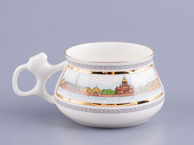 Чашка с блюдцем кофейная 180 мл.,  форма Билибина, рисунок Набережные Невы арт. 81.15737.00.1