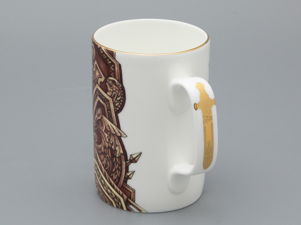 Подарочный набор Бокал с блюдцем и крышкой форма Топ рисунок Слава Веков бронза, арт. 81.33062.00.1, 