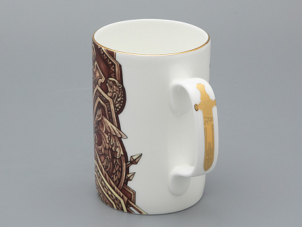 Подарочный набор Бокал с блюдцем и крышкой форма Топ рисунок Слава Веков бронза, арт. 81.33062.00.1