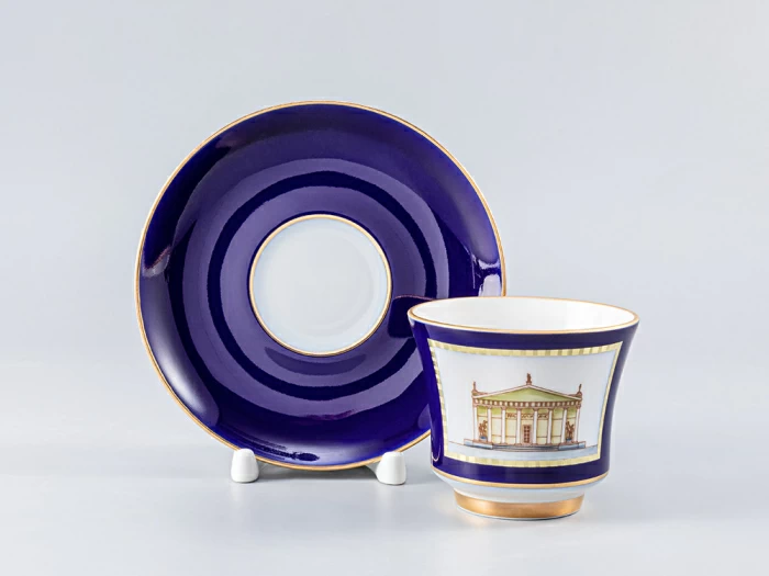 Чашка с блюдцем чайная 220 мл форма Банкетная рисунок Классика Петербурга 52% №2 арт. 81.18103.00.1, 