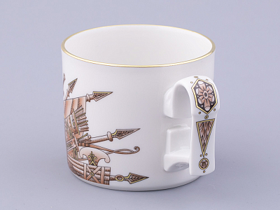 Чашка с блюдцем в подарочной упаковке, форма Охотничий, рисунок Триумф Золотой орел, арт. 81.32469.00.1