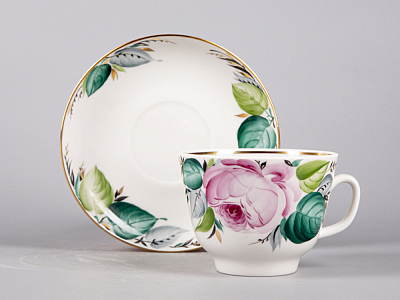 Чашка с блюдцем чайная 350 мл форма Подарочная рисунок Любовь арт. 81.10954.00.1