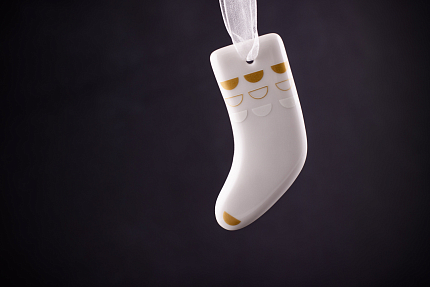 Елочная игрушка Носочек, Металлик, арт 60.16093.00.1