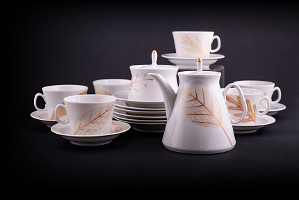 Сервиз чайный форма Молодежная, рисунок Сентябрь на 6 персон 20 предметов, арт 61.21023.00.1