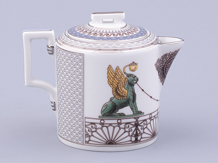 Сервиз чайный на 6 персон 21 предмет, форма Гербовая, рисунок Серебряный город, арт. 81.32583.00.1