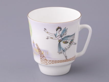 Чашка с блюдцем кофейная 165 мл форма Майская рисунок Белые ночи в Петербурге арт. 81.26632.00.5, 