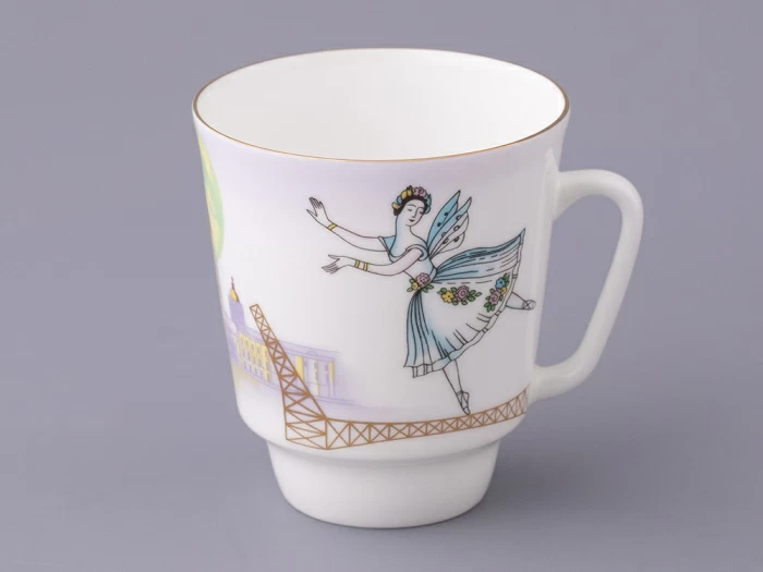 Чашка с блюдцем кофейная 165 мл форма Майская рисунок Белые ночи в Петербурге арт. 81.26632.00.5, 