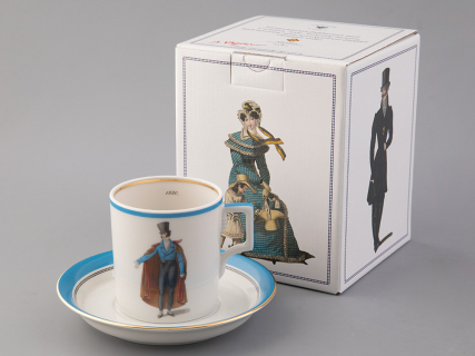 Подарочный набор чайный форма Гербовая рисунок Modes de Paris (Мода Парижа) (синий) арт. 81.25656.00.1, 