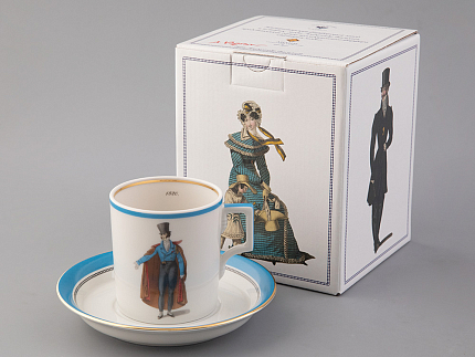 Подарочный набор чайный форма Гербовая рисунок Modes de Paris (синий) арт. 81.25656.00.1