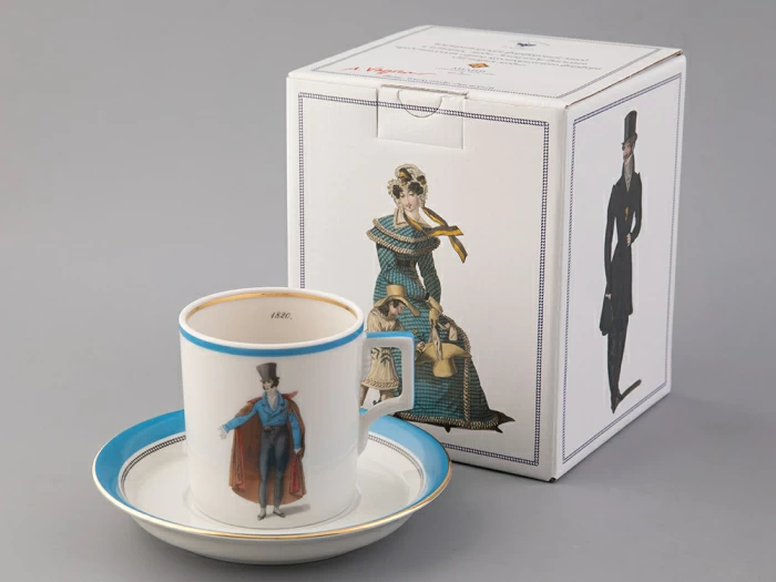 Подарочный набор чайный форма Гербовая рисунок Modes de Paris (Мода Парижа) (синий) арт. 81.25656.00.1, 