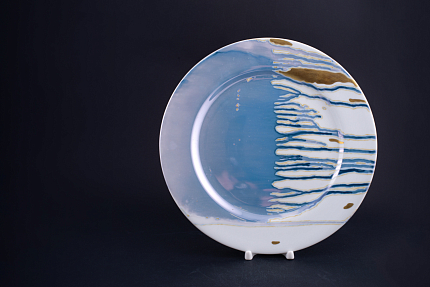 Декоративная тарелка Блики на форме Европейская, арт 60.14158.00.1