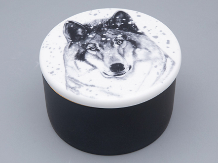 Шкатулка в подарочной упаковке, форма Идиллия, рисунок Тотем. Волк арт. 81.31593.00.1