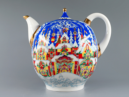 Комплект чайников форма Новгородский рисунок Зимняя сказка арт. 81.13998.00.1