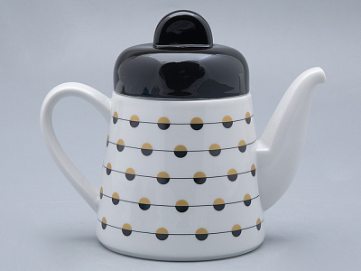 Чайник форма Колокол рисунок Балтийский берег 1, арт. 80.45185.00.1