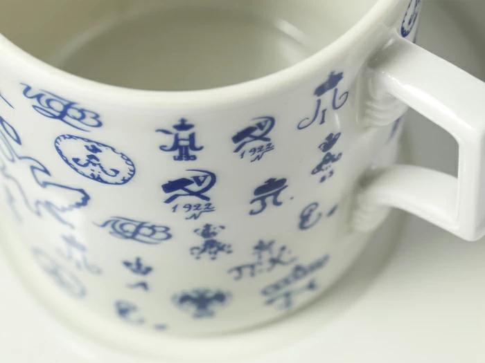 Подарочный набор Чашка с блюдцем чайная, форма Гербовая, рисунок Лого 1, арт 81.32931.00.1, 