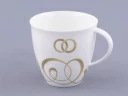 Чашка с блюдцем чайная форма Оливия рисунок Колечки, арт. 81.31427.00.1, 
