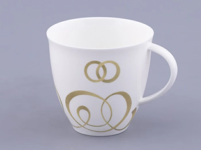 Чашка с блюдцем чайная форма Оливия рисунок Колечки, арт. 81.31427.00.1, 