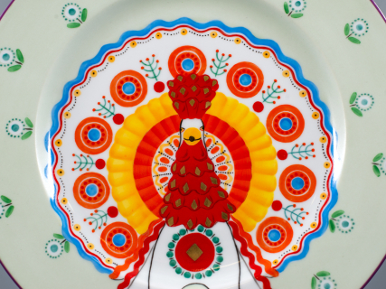 Декоративная тарелка 265 мм, форма Mazarin, рисунок Жар птица, арт 80.86742.00.1, 