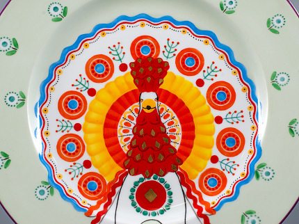 Декоративная тарелка 265 мм, форма Mazarin, рисунок Жар птица, арт 80.86742.00.1