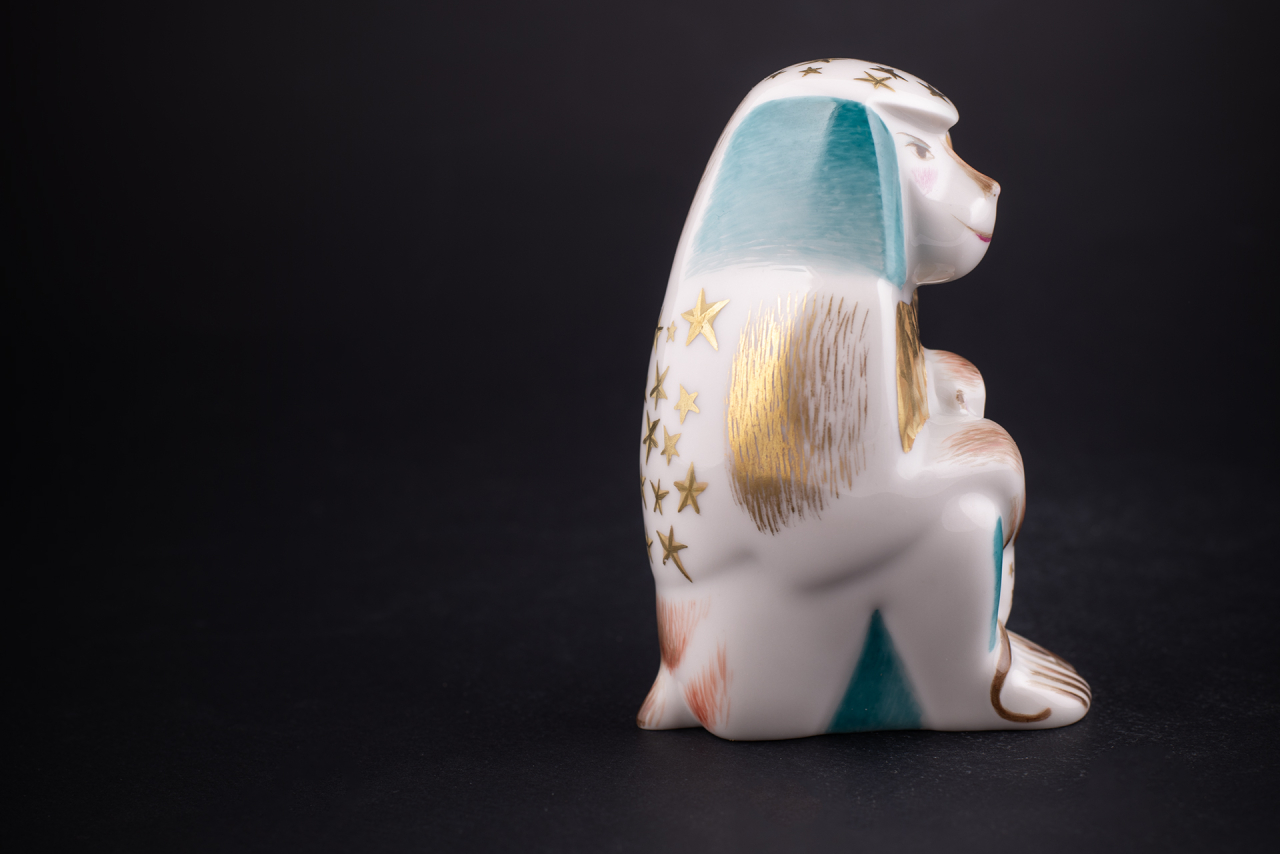 Скульптура Павиан с детенышем, рисунок Звездопад, арт 62.09267.00.1, 