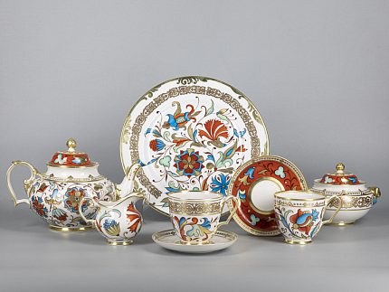 Сервиз чайный форма Александр III рисунок Русский, 6 персон 15 предметов арт. 81.30144.00.1