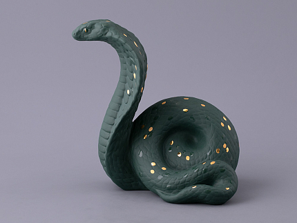 Скульптура форма Кобра, большой размер, в подарочной упаковке, рисунок Нефрит, арт. 81.32913.00.1