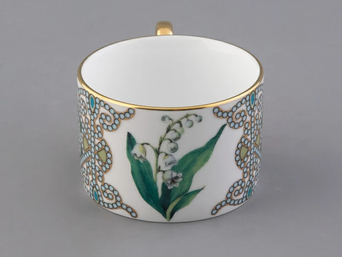 Чашка с блюдцем 250 мл в подарочной упаковке форма Соло, рисунок, Ландыш майский, арт. 81.32654.00.1, 