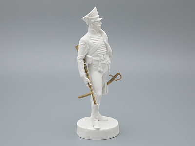 Скульптура Гусар эпохи АлександраI, в подарочной упаковке, рисунок Белый бисквит, арт 81.33423.00.1