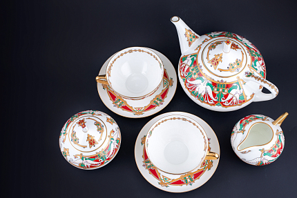 Чайный сервиз Сказочные птицы на форме Купольная, арт 61.20826.00.5