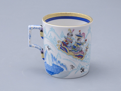 Сервиз чайный форма Гербовая рисунок Зимние забавы, 4 персоны 10 предметов арт. 81.20899.00.1