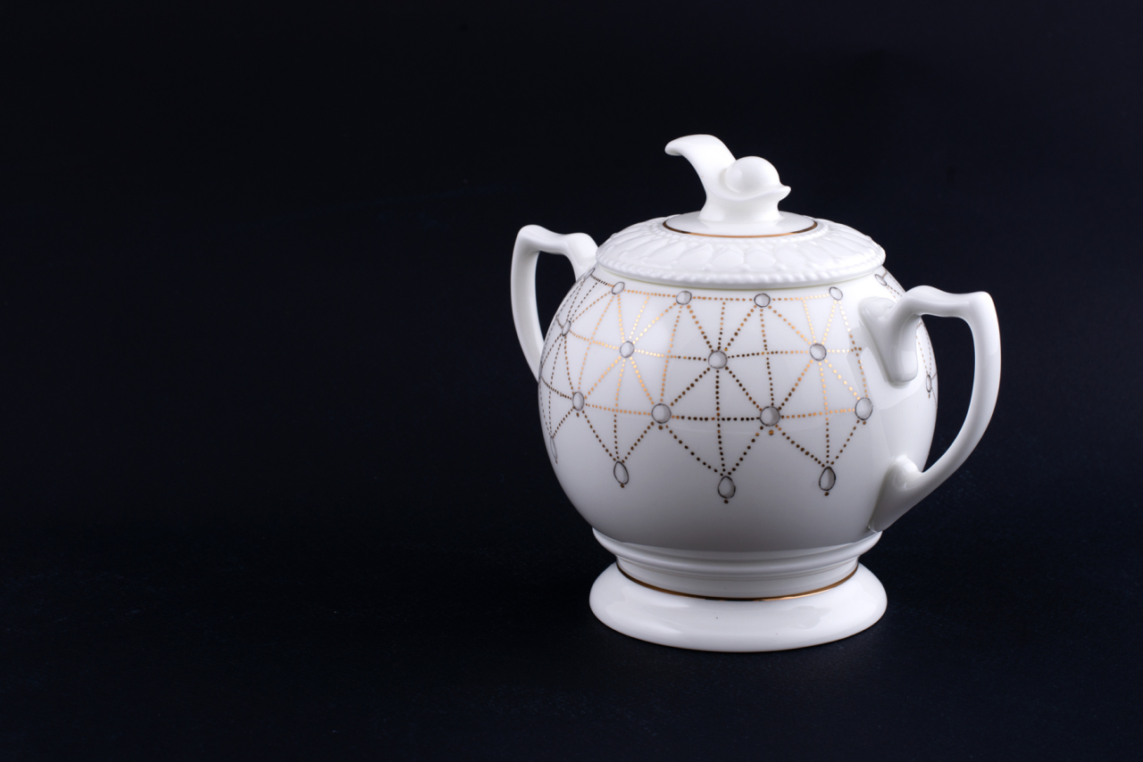 Сервиз чайный Жемчуг на форме Жемчужина, 7 предметов на 2 персоны, арт 61.20975.00.1, 