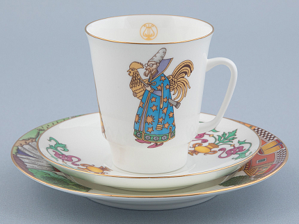 Трехпредметный комплект 165 мл форма Майская рисунок Опера Золотой петушок, арт. 81.32232.00.1