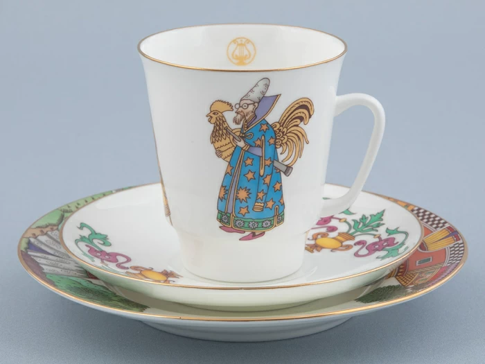 Трехпредметный комплект 165 мл форма Майская рисунок Опера Золотой петушок, арт. 81.32232.00.1, 