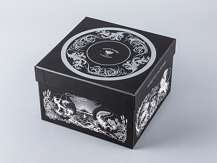 Подарочный набор (бокал/блюдце) форма Снежное утро рисунок Мужские истории. Рыбалка, арт. 81.28431.00.1