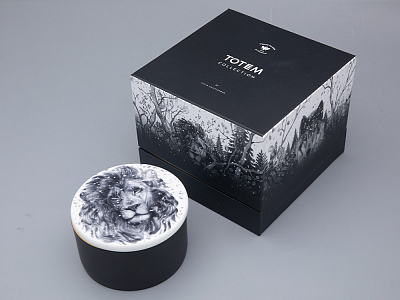 Шкатулка в подарочной упаковке, форма Идиллия, рисунок Тотем. Лев арт. 81.31592.00.1