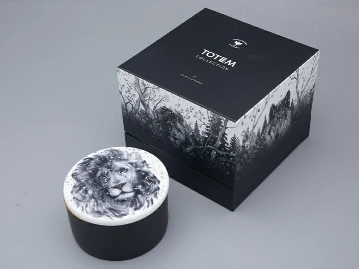Шкатулка в подарочной упаковке, форма Идиллия, рисунок Тотем. Лев арт. 81.31592.00.1, 