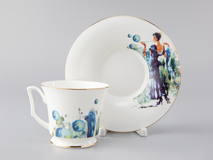 Чашка с блюдцем чайная форма Юлия рисунок Весна/Spring, арт. 81.29412.00.1, 