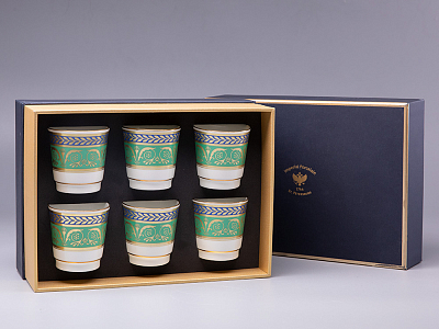 Подарочный набор стопок форма Сувенирная рисунок Золотой арт. 81.30555.00.1