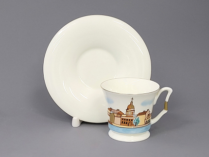 Чашка с блюдцем кофейная 145 мл.,  форма Юлия,  рисунок Петербург арт. 81.18670.00.1