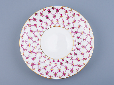 Бокал с блюдцем форма Ленинградский рисунок Сетка-Блюз 2 арт. 81.24769.00.1