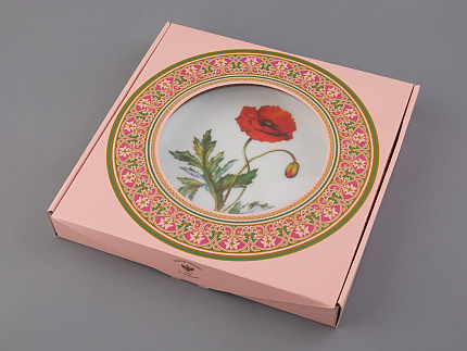 Тарелка декоративная 270 мм в подарочной упаковке, форма Европейская, рисунок Мак восточный, арт. 81.32769.00.1