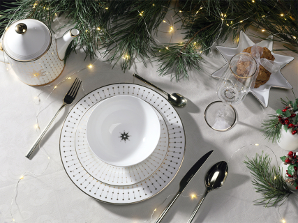 Тарелка плоская 270 мм, форма Стандартная, рисунок Азур золотой, артикул 80.49793.00.1, 