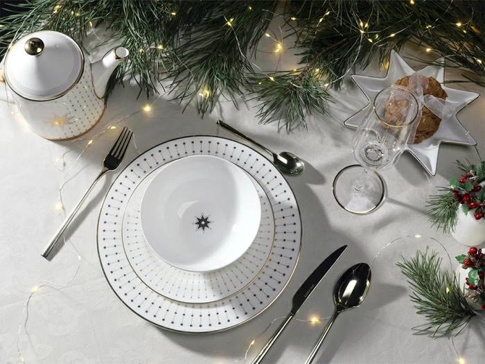 Тарелка плоская 270 мм, форма Стандартная, рисунок Азур золотой, артикул 80.49793.00.1, 