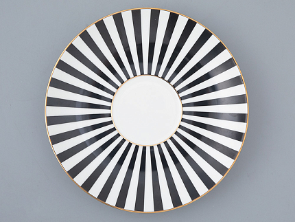 Чашка с блюдцем чайная форма Ландыш рисунок Да и нет Черный, арт. 81.32283.00.1