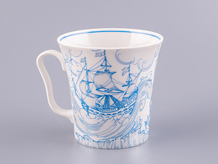 Бокал с блюдцем 360 мл форма Ленинградский рисунок Бригантина арт. 81.11000.00.1