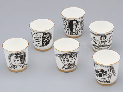 Подарочный набор стопок форма Сувенирная 1, рисунок Русская культура, арт. 81.31748.00.1