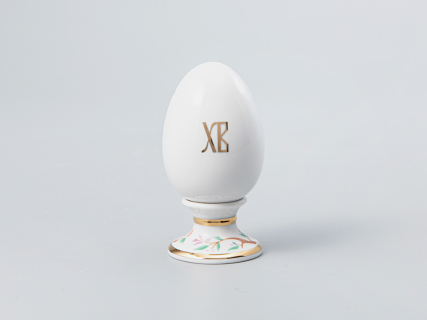 Яйцо пасхальное на подставке 82 мм форма Нева рисунок Пеночка арт. 80.65671.00.1, 