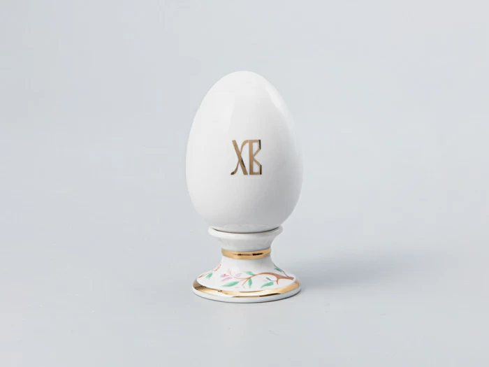 Яйцо пасхальное на подставке 82 мм форма Нева рисунок Пеночка арт. 80.65671.00.1, 